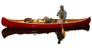 Custom crafted wooden canoes